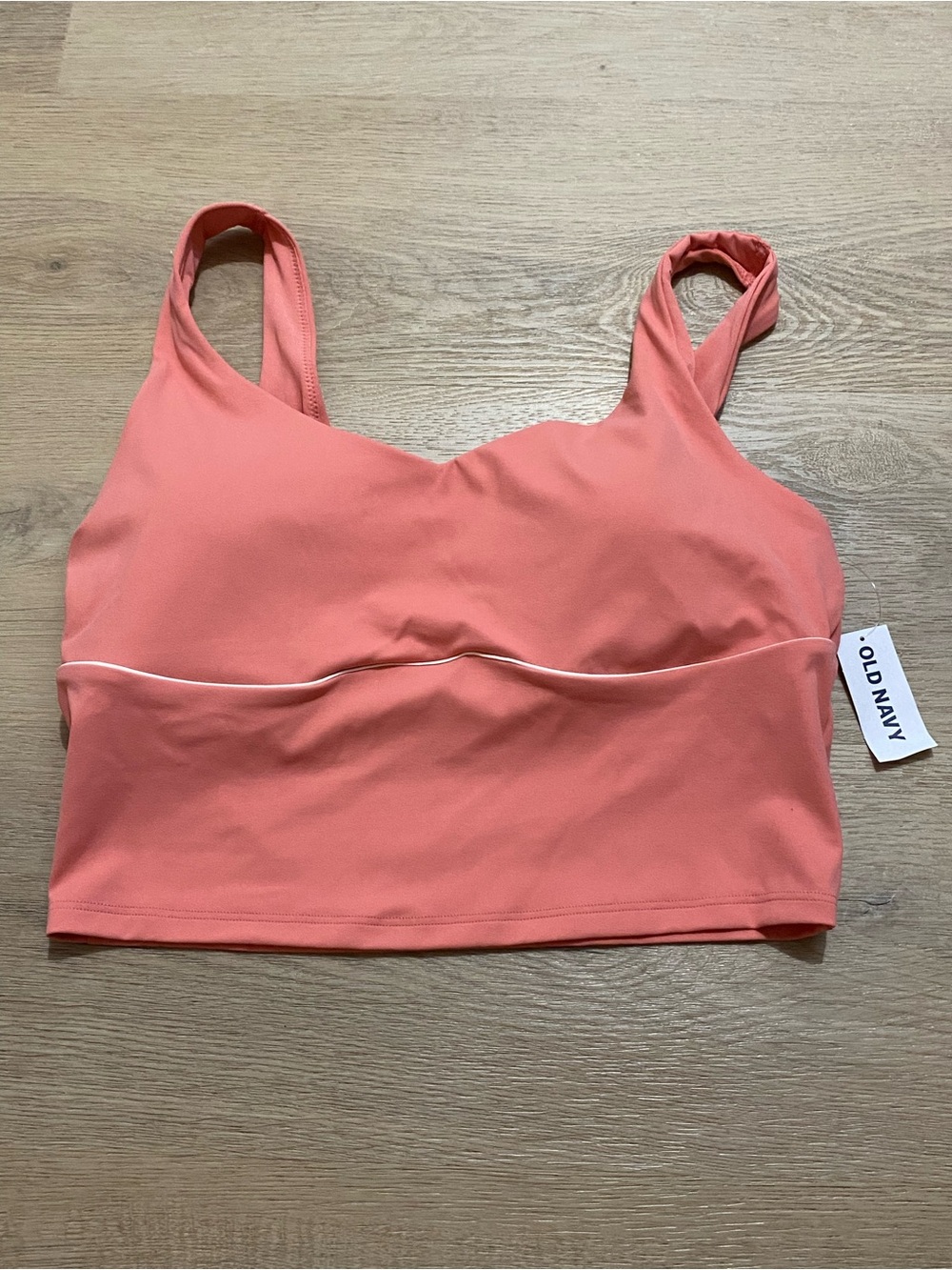 Old Navy Coral Piped Longline Bralette